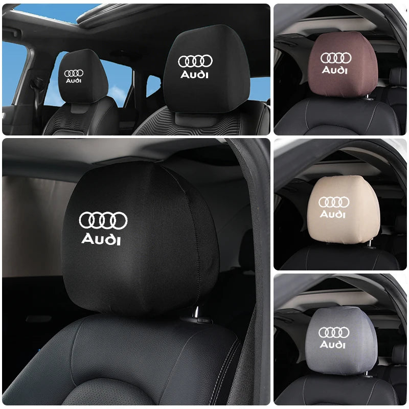 Car Headrest Cover for Audi Elastic Pillowcase Headrests Dust Accessories Interi