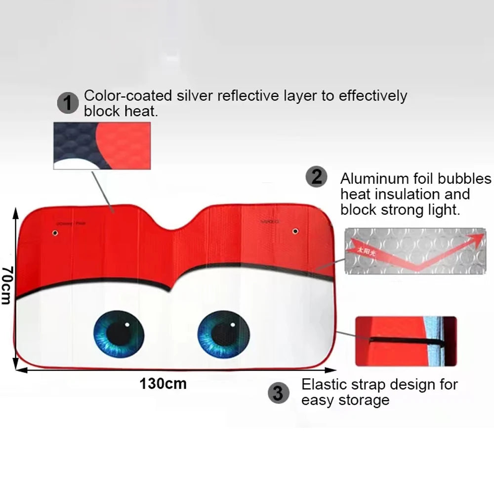 Car Solar Protection 4 Colors Eyes Heated Windshield Sunshade Car Window