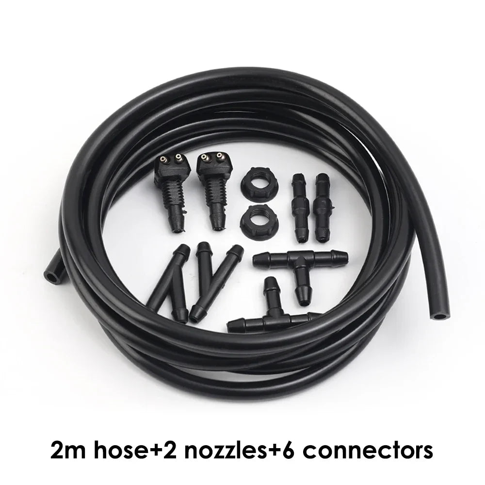 Car Auto Windshield Washer Hose Wiper Blade Pipe Jet Spray Nozzle Water Fluid Premium Automotive Accessory