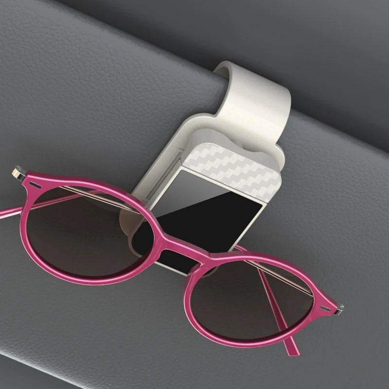 Car Sun Visor Sunglasses Clip Holder Stable Eyeglasses Hanger Card Ticket