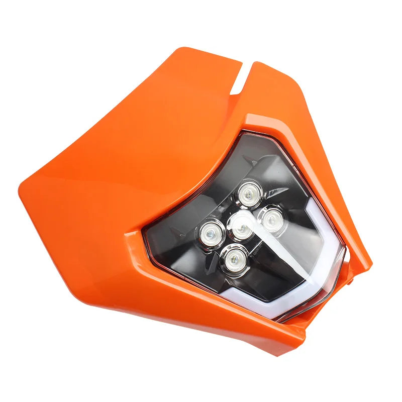 for KTM Headlight Plate LED Motorcycle Enduro Fairing EXC MX SX  Wick Headlamp Dirt Bike Parts Supermoto Motocross Enduro Mask