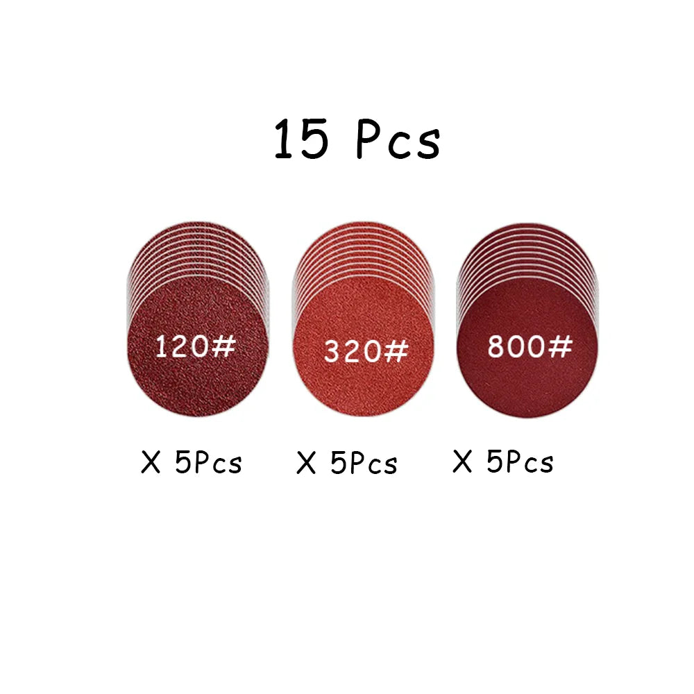 15-65 Pcs Car Headlight Repair Restoration Kit 3 Inch 75mm Sanding Plate Waxing Sponge Sanding Pad for Polishing and Sanding