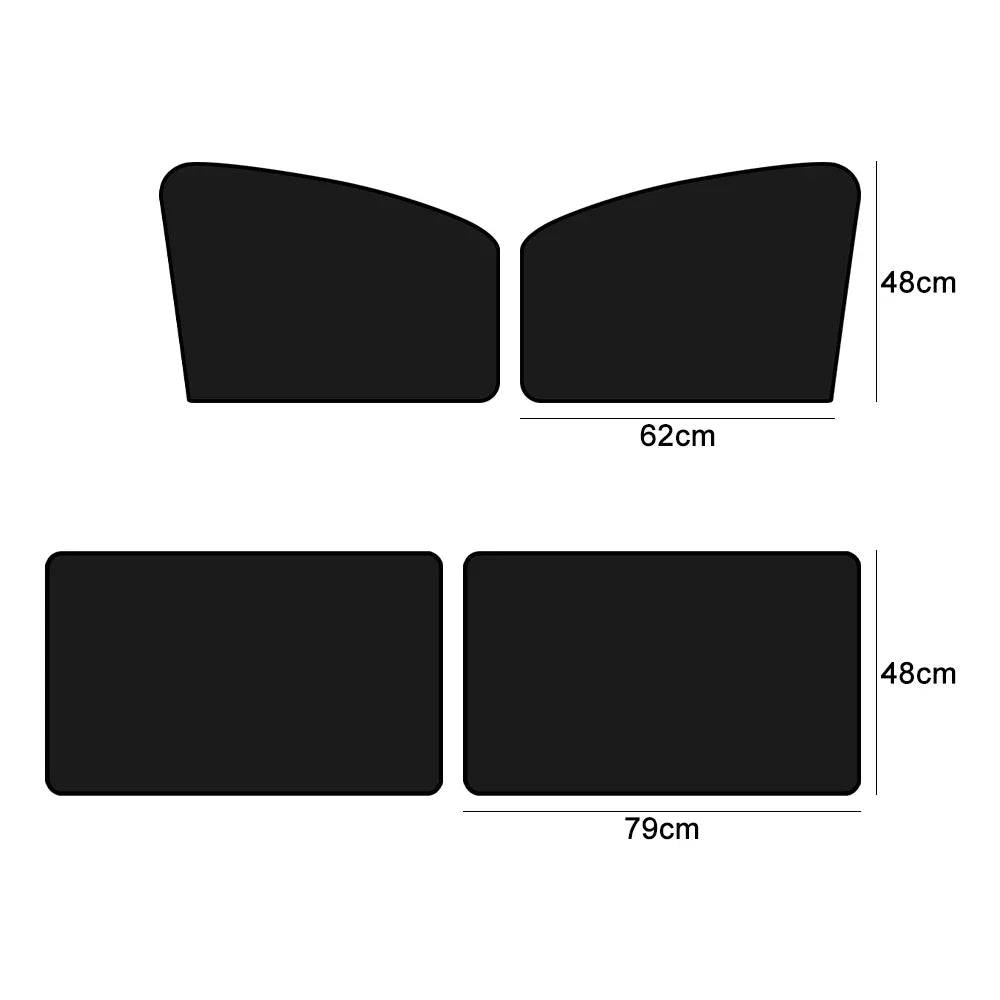 Magnetic Car Sunshade UV Protection Curtains Sun Shield Cover Double Sides Auto