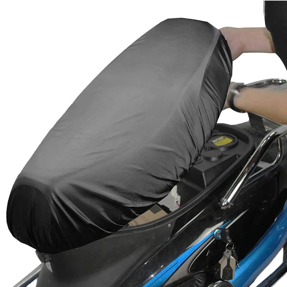 Motorcycle Seat Cover Waterproof Sunscreen Dust UV Protector Cushion Elastic PU