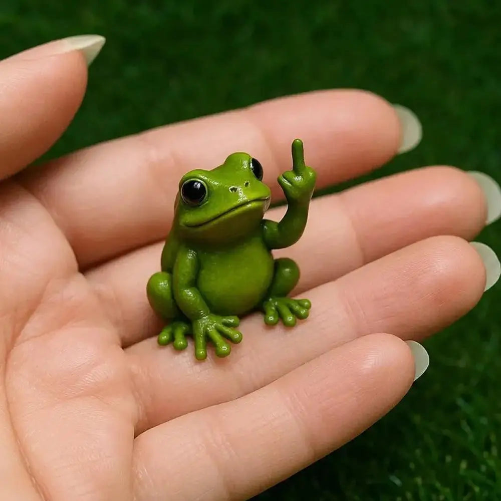 Middle Finger Animal Statue Frog Dog Cat Sculpture Novel Mini Interesting Premium Automotive Accessory
