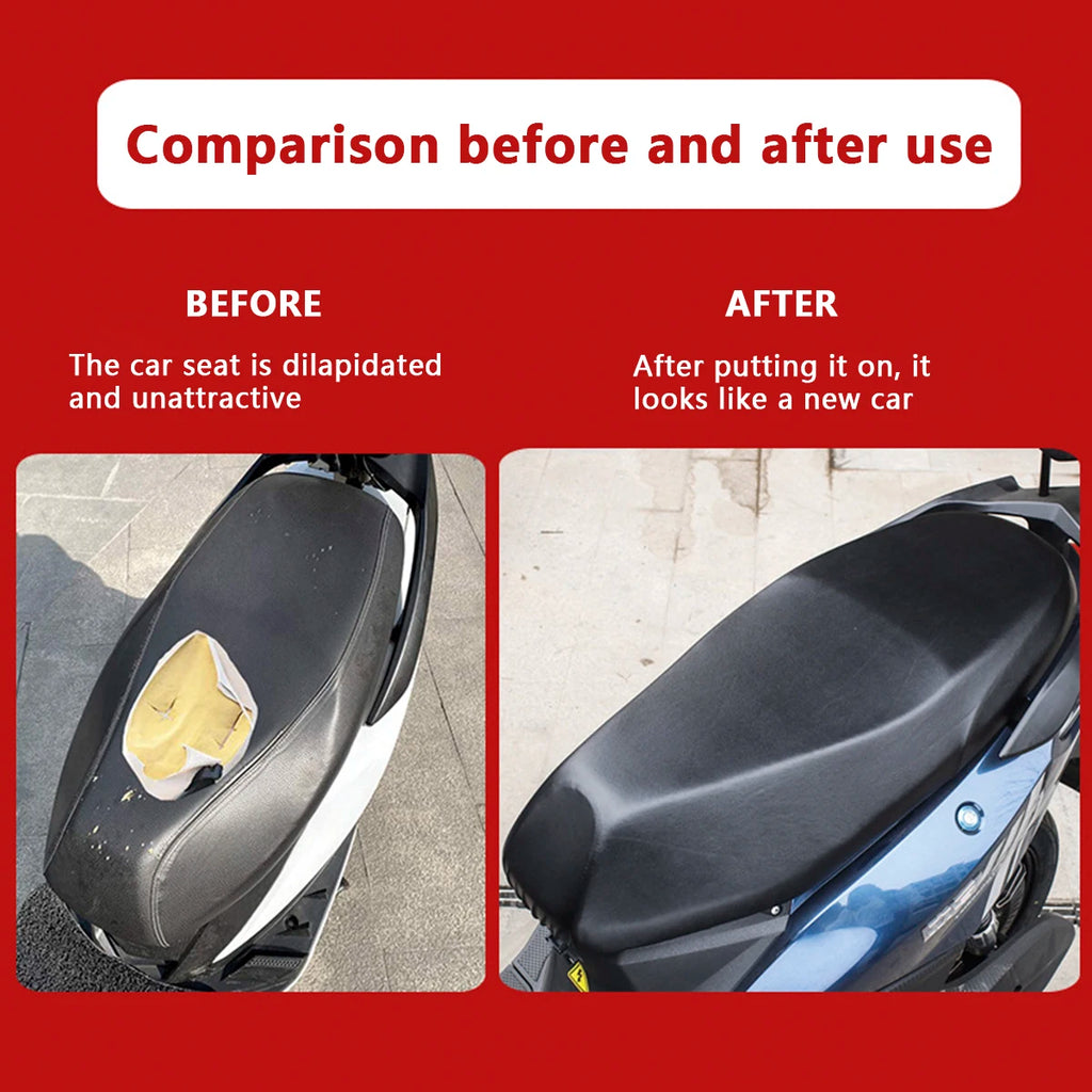 Motorcycle Seat Cover Elastic PU Leather Motorbike Protector Cushion Interior