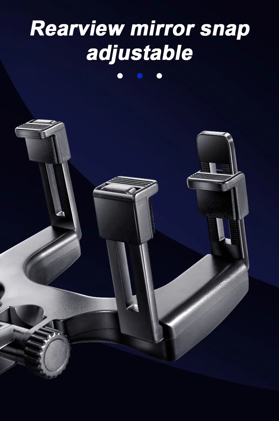 SEAMETAL Rearview Mirror Phone Holder for Car Free Rotation Adjustment Bracket
