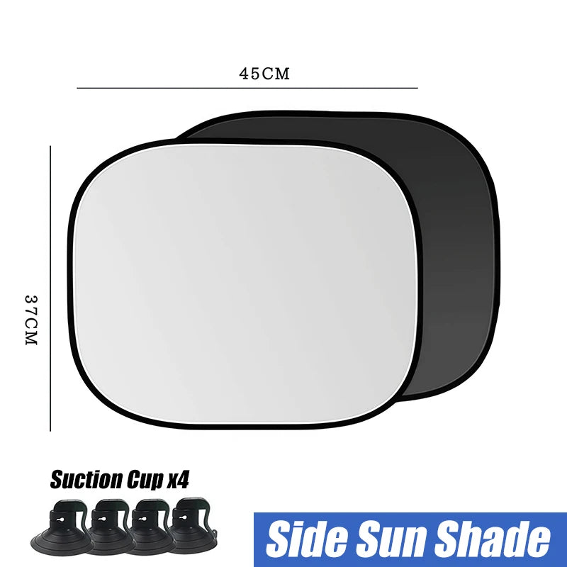 UV-Reflective Car Sun Shade Cover Rear Windshield Sun Protection Sunshade