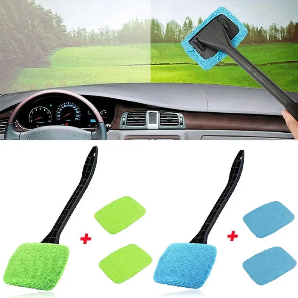 New Car Window Cleaner Brush Kit Windshield Cleaning Wash Tool Inside Interior Premium Automotive Accessory