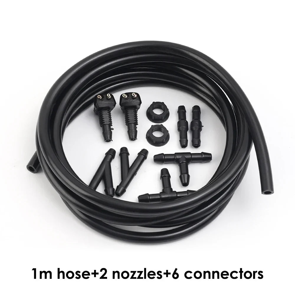 Car Auto Windshield Washer Hose Wiper Blade Pipe Jet Spray Nozzle Water Fluid Premium Automotive Accessory