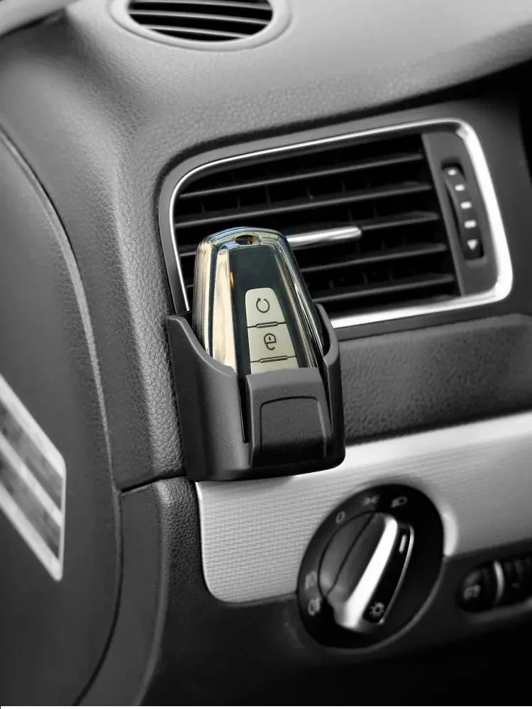 Car Key Holder Clip Interior Storage Box Dashboard Organizer Adhesive Mount