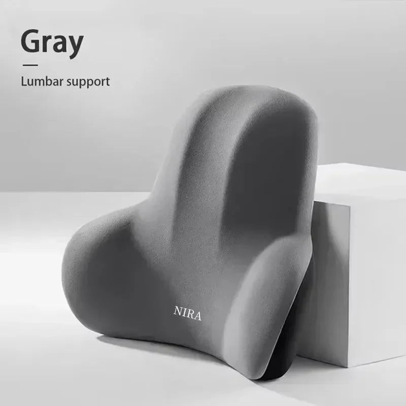 Ergonomic Car Headrest and Lumbar Support Set Memory Foam Neck Cushion Interior