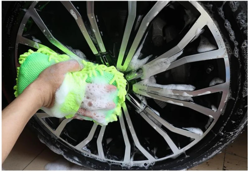 Microfiber Car Wash Sponge Cleaning Car Care Detailing Brushes Washing Towel Auto Gloves Styling Accessories