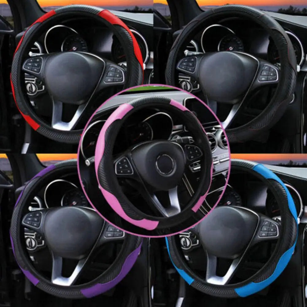 Blue Steering Wheel Cover Leather Covers For Renault Clio Megane 4 3 2 Scenic