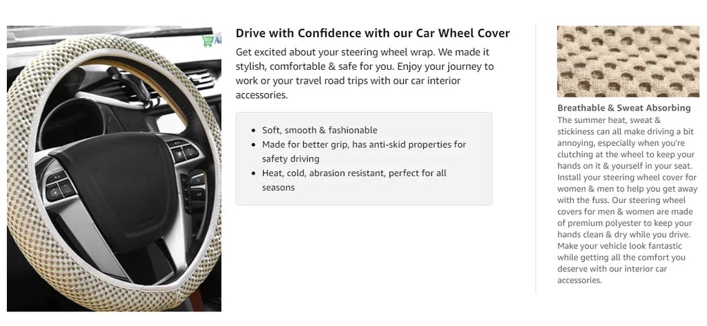 Elastic Elastic Steering Wheel Cover, Warm in Winter, Cool in Summer, Universal