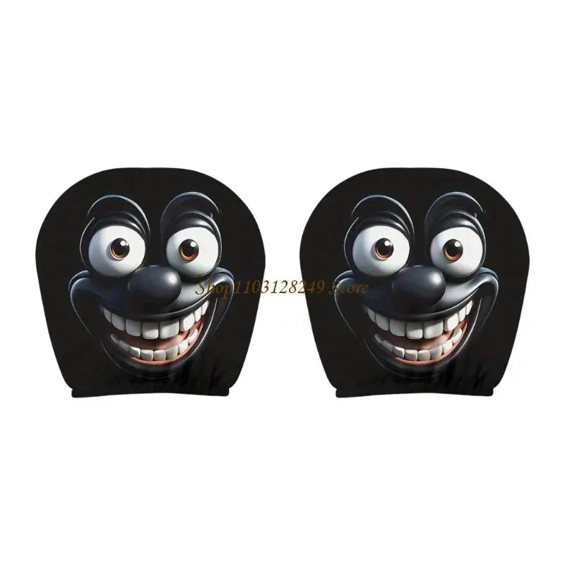 4 Car Headrest Covers Novelty Humorous Design Interior Head rest Protector