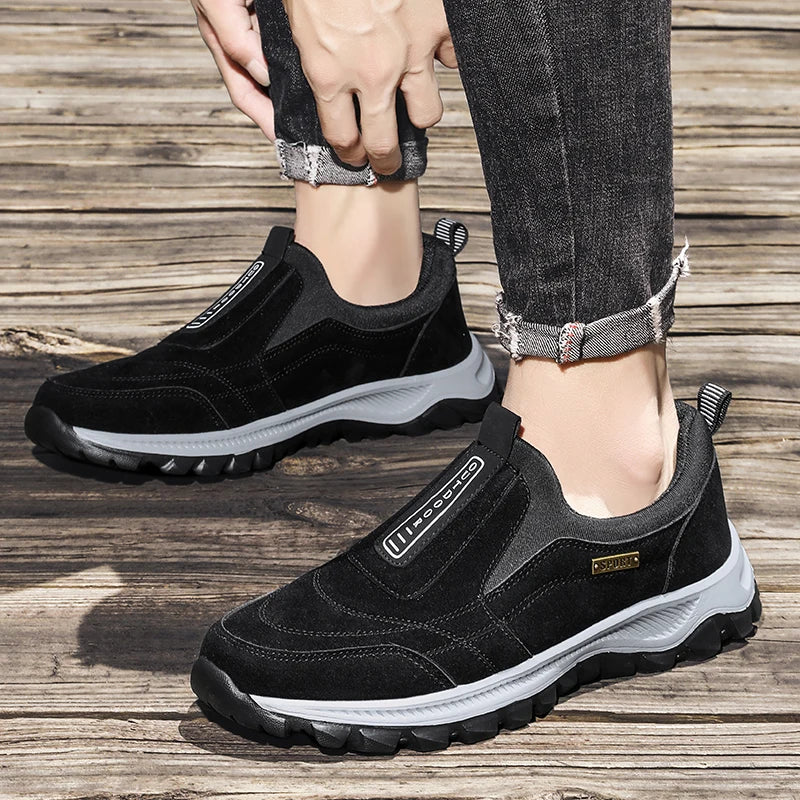 Men's non-slip casual sports shoes wear-resistant hiking shoes Outdoor fashion comfortable flat walking shoes for men