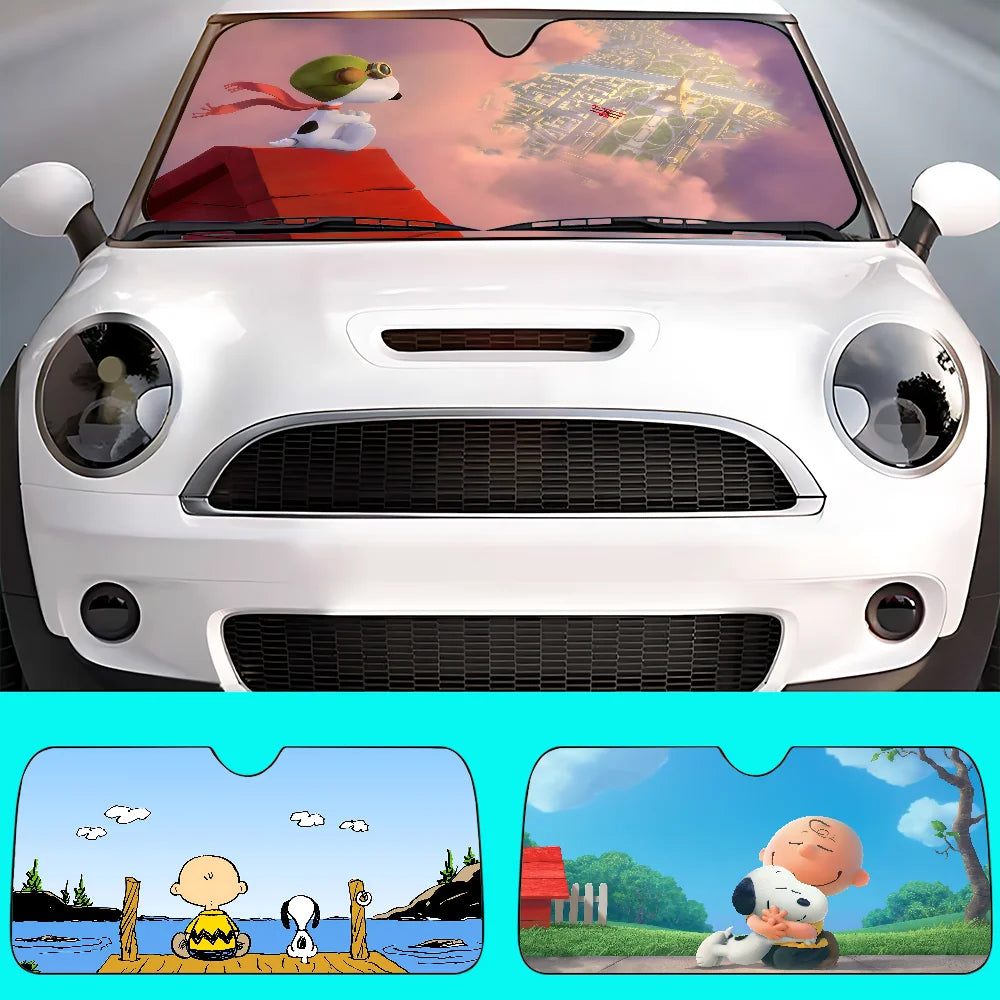 Snoopyes Cartoon Cute Car Sun Shade Windscreen Front Window Visor 70x130 cm
