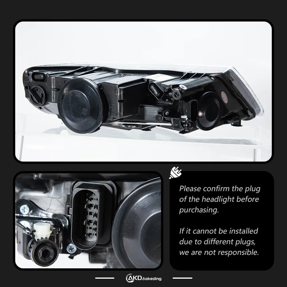 AKD Head Lamp for VW Touareg LED Headlight 2007-2010 Headlights Touareg DRL Turn Signal High Beam Angel Eye Projector Lens