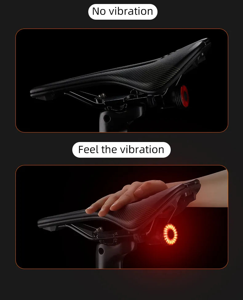 WEST BIKING Bike Tail Light Smart Sensing MTB Road Bike Rear Light  IPX6 Waterproof Type-C Charging Taillight Cycling Accessory