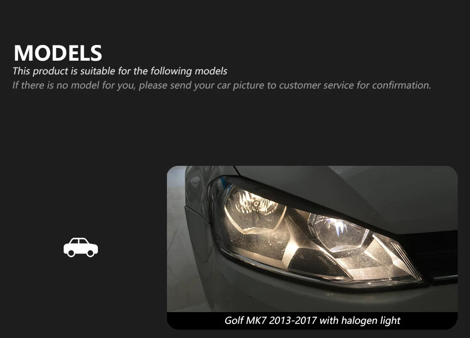 AKD Car Styling for VW Golf 7 MK7 LED Headlight 2013-2016 Golf7 DRL Dynamic Signal Head Lamp Projector Automotive Accessories