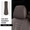 Car Headrest Covers for Seat with Pocket Leather Head Rest Cover Interior