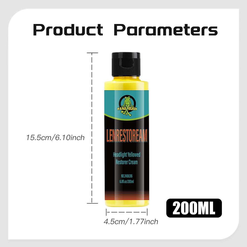 Car Headlight Liquid Polymer Polisher Light Restoration Besteam Headlamp Scratch Remover Repair Cleaning Auto Part RG316