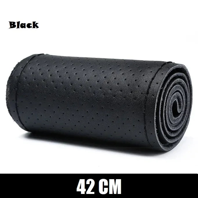 New Steering Wheel Cover Truck Handle Cover 42CM 45CM 47CM 50CM Braid Leather