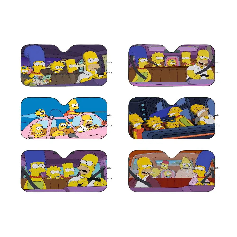 Car Window Sun Shade The S-Simpsons-es Cartoon Summer Window Widshield