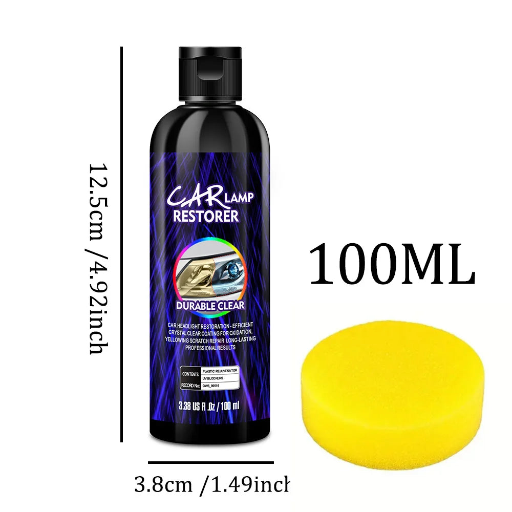 Car Headlight Restoration Polishing Headlamp Scratch Remover Repair Cleaning Paste Remove Oxidation Headlight Polish Liquid