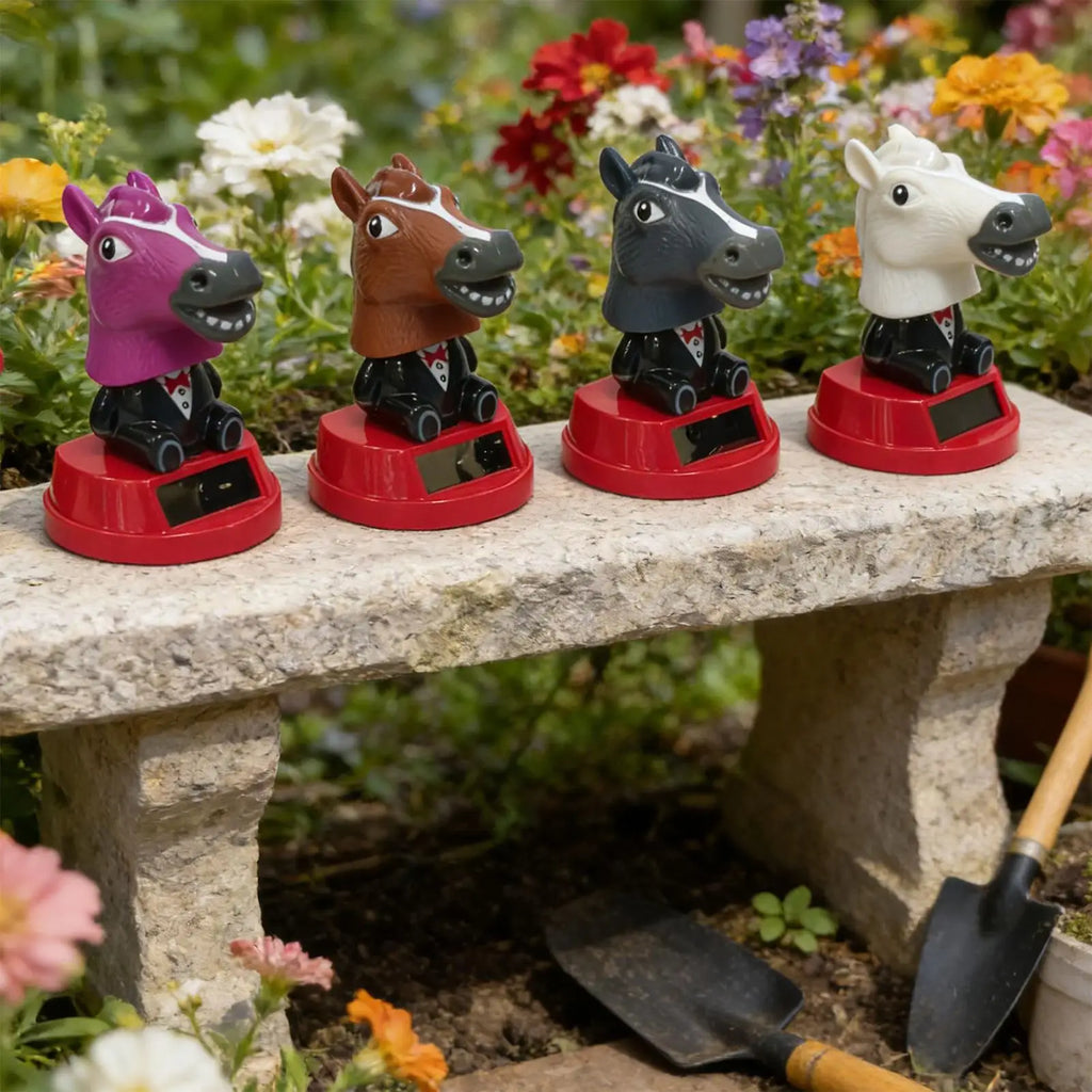 Car Ornament Solar Bobblehead Doll horse Shape Gift Creative Interior Supplies Premium Automotive Accessory