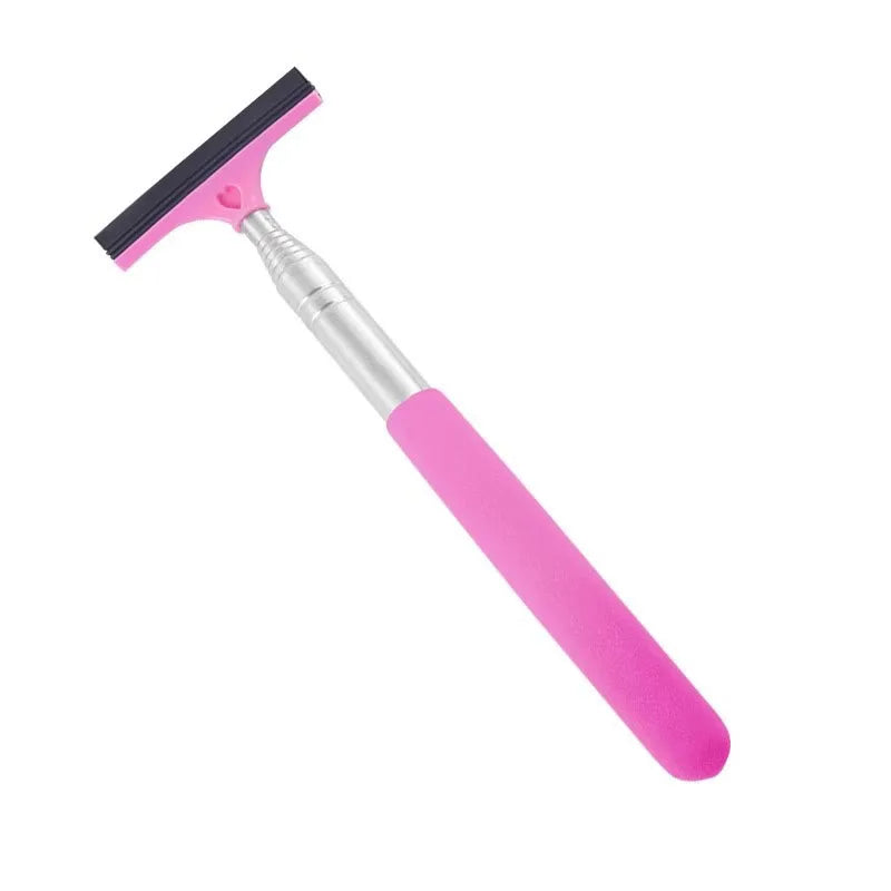 Car Rearview Mirror Wiper Telescopic Handle Durable Stainless Auto Glass Premium Automotive Accessory