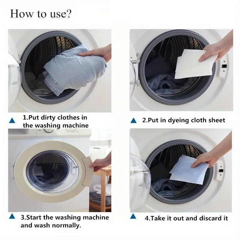 Lot of 50 Color Dye-Resistant Cloth for Laundry Mixed Anti-Penetration and Fade Protection Universal