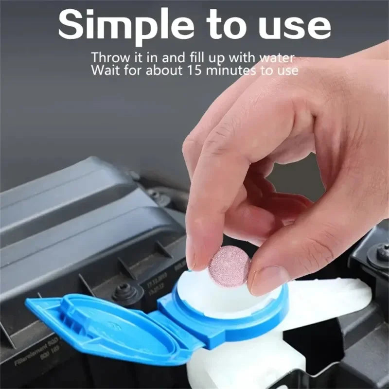 Car Windshield Glass Concentrated Washer Tablets Effervescent Fluid Wiper Solid Premium Automotive Accessory