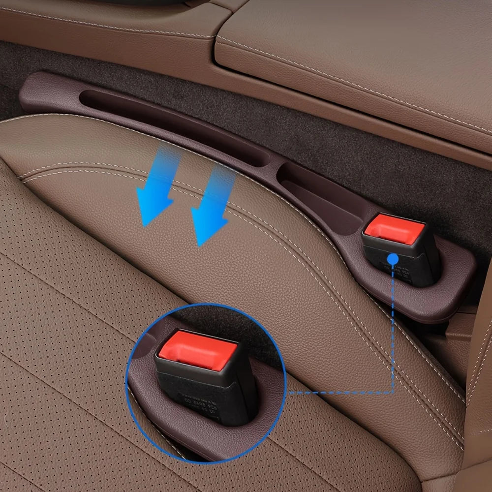 Lot of 2 Car Seat Gap Filler Organizer Pu Waterproof Plug Strip with 2 Interior