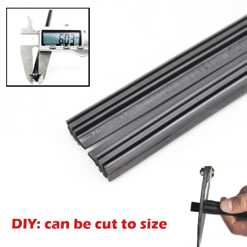 2Pcs/lot Universal AAA-Grade Auto Vehicle Insert Soft Rubber Strip Refill For Premium Automotive Accessory
