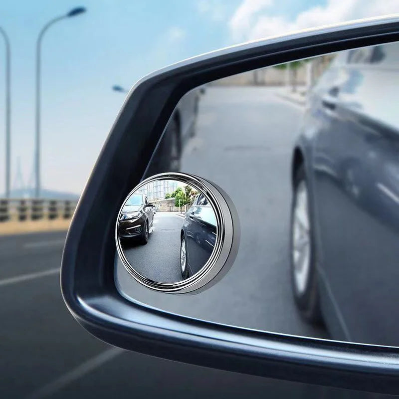 360 Degree Adjustable Blind Spot Mirror Car Auxiliary Rearview Convex Round Premium Automotive Accessory
