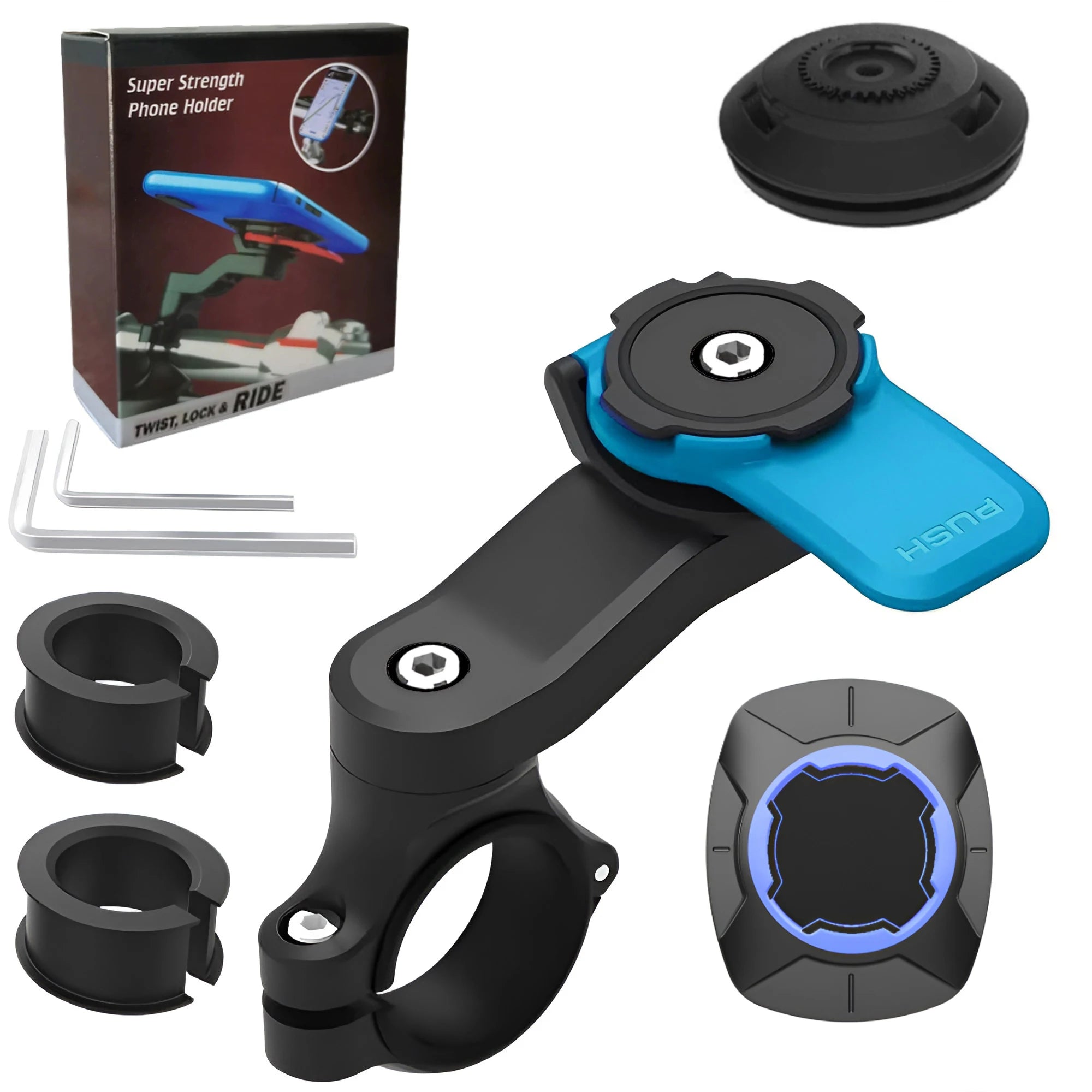 Motorcycle Phone Mount Anti-Shake Bike Cell Holder with Vibration Bracket Stand