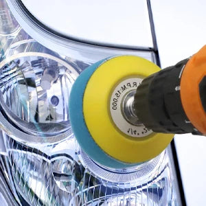 41 Pcs 3 Inch Car Headlight Restoration Kit ,Sanding Discs with Backing Pad, Scouring Pads, Wool Buffing Sponge Polishing Pads