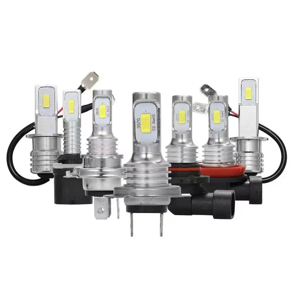 2PCS H4 H7 H11 LED Fog & Headlight Bulbs, 20000LM 6000K 12V, Compatible with H8 H9 H1 H3 9005 HB3 9006 HB4 for Driving Lamps