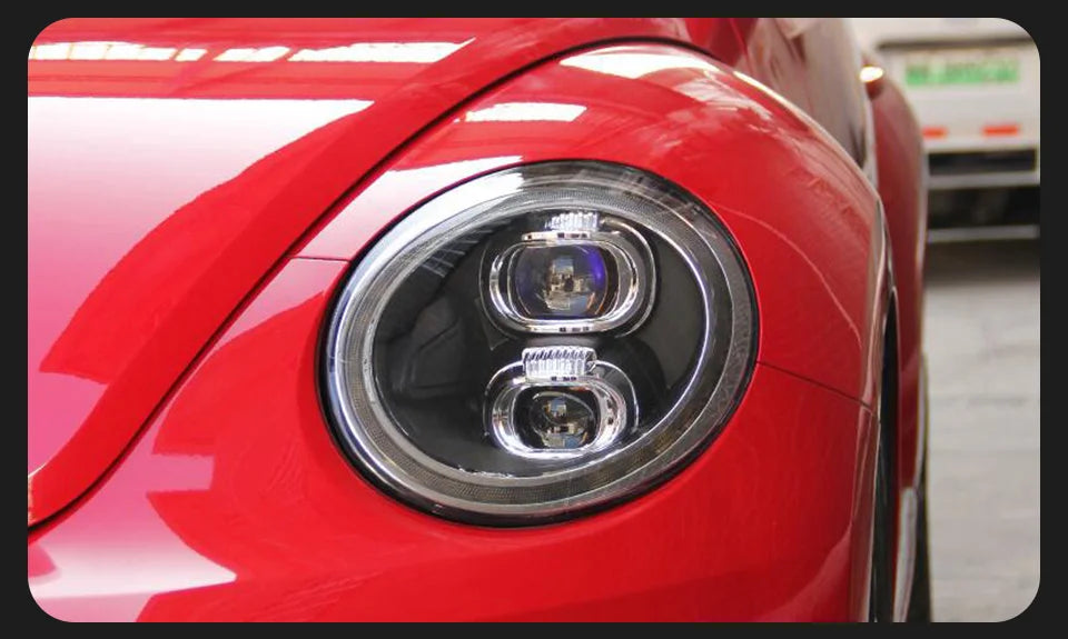 AKD Head Lamp for VW Beetle LED Headlight 2006-2021 Headlights Beetle DRL Turn Signal High Beam Angel Eye Projector Lens