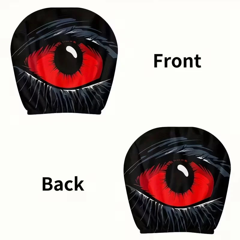 1 PC-Red-eyed Car Headrest Cover Interior Protector Auto Vehicle Accessory