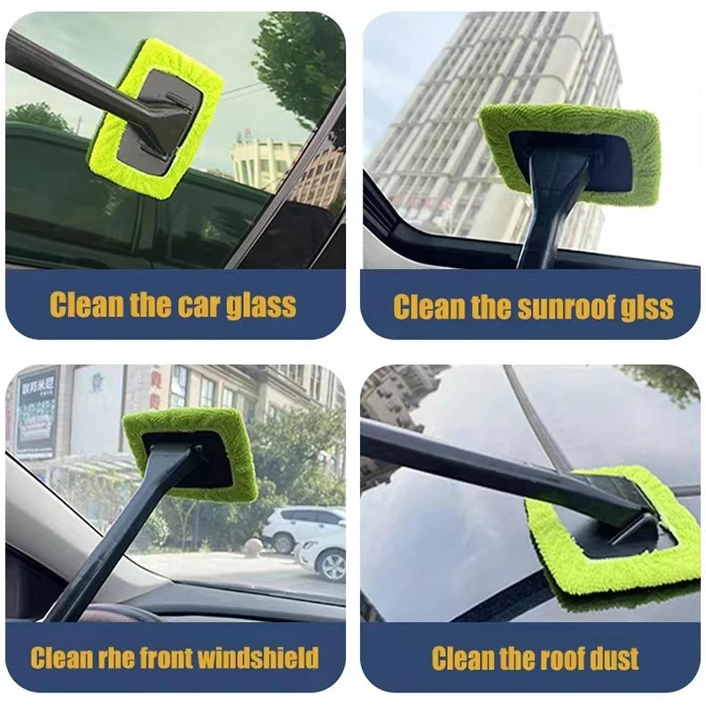 Car Window Cleaner Brush Kit Windshield Cleaning Wash Tool Inside Interior Auto Premium Automotive Accessory