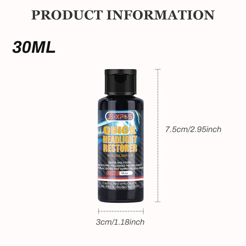 Car Headlight Restoration Polishing Kits Headlamp Repair Kits Car Light Polisher Cleaning Liquid Refurbish Agent LHB-16