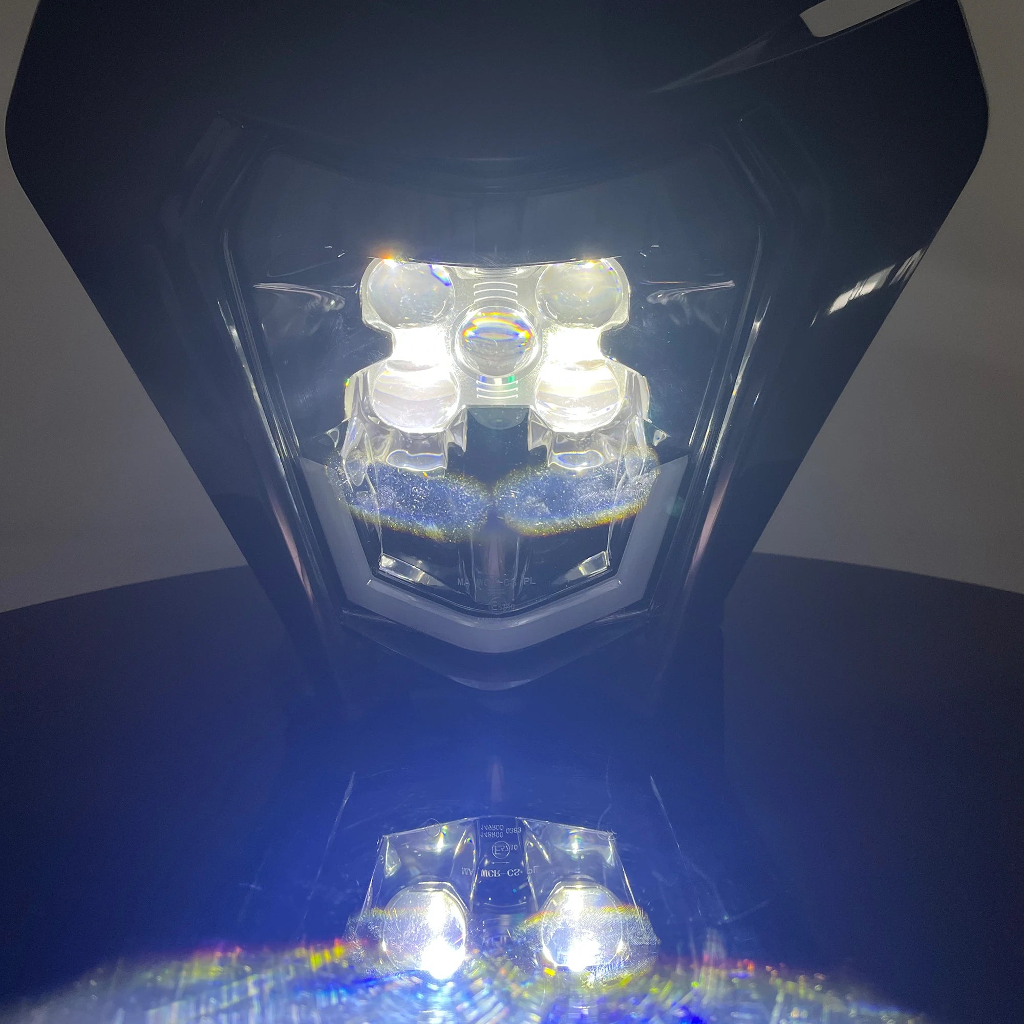 Motorcycle LED Headlight Plate for KTM EXC XC SX MX XC 125 250 300 450 Supermoto Enduro Universal Dirt Bike Headlights