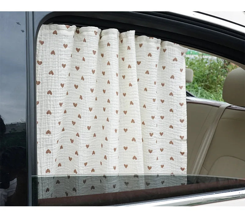 Cartoon Car Curtains Car Sunshade Side Curtains Embedded Rail Car with Sun