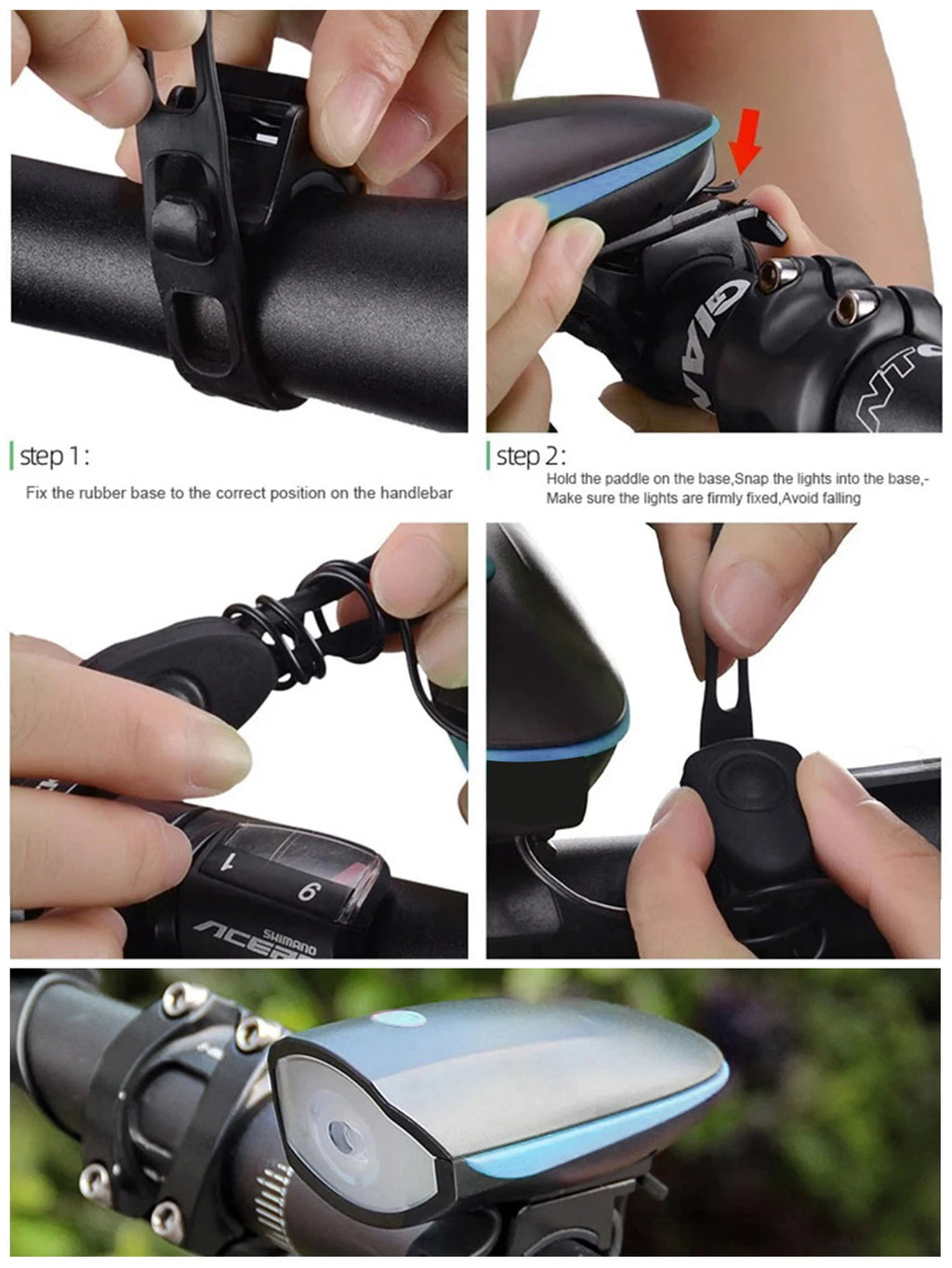 Bicycle LED Head Light with Horn Speaker 3 Modes Bicycle Front Light with remote control Rechargeable MTB Cycling Bike Bell Lamp