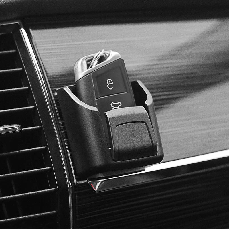 Car Key Holder Clip Interior Storage Box Dashboard Organizer Adhesive Mount