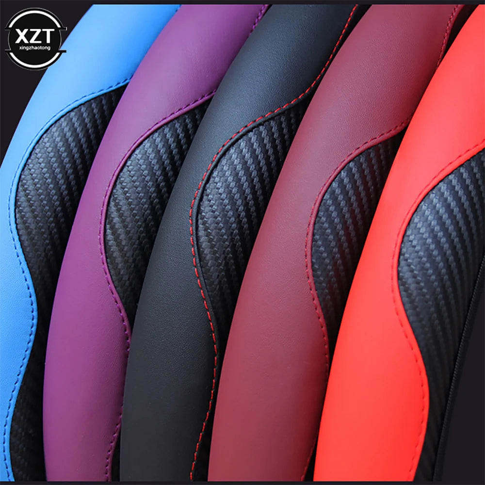 Hot Car Steering Wheel Cover Anti Slip PU Leather Steering Covers Suitable