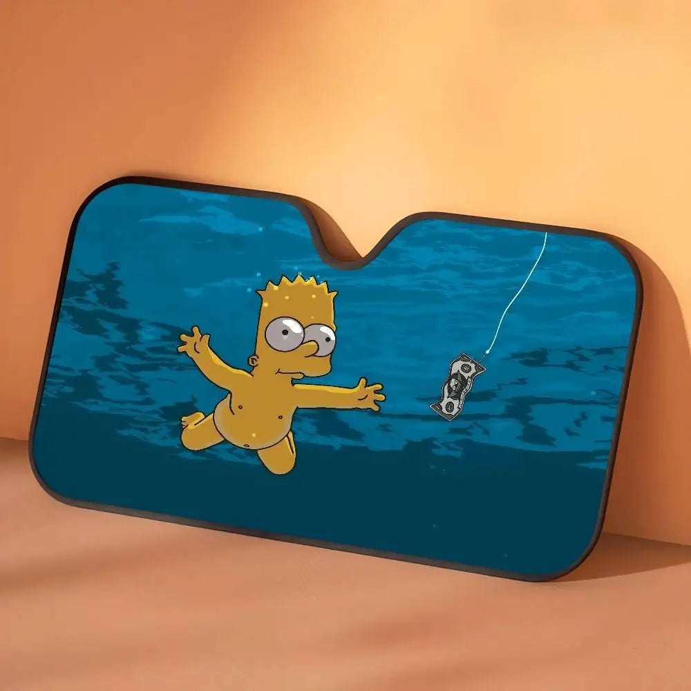 Car Window Sun Shade The S-Simpsons-es Cartoon Summer Window Widshield
